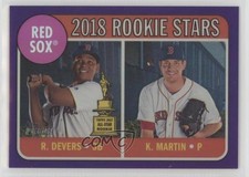 2018 Heritage Hot Box Chrome Purple Refractor Kyle Martin Rafael Devers 0d08