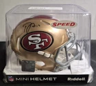 Brandon Aiyuk Signed 49ers Mini Helmet Riddell Speed Beckett Authentication
