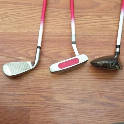 Paragon Rising Star Junior Golf Club Set 3 Clubs Red Bag Headcover