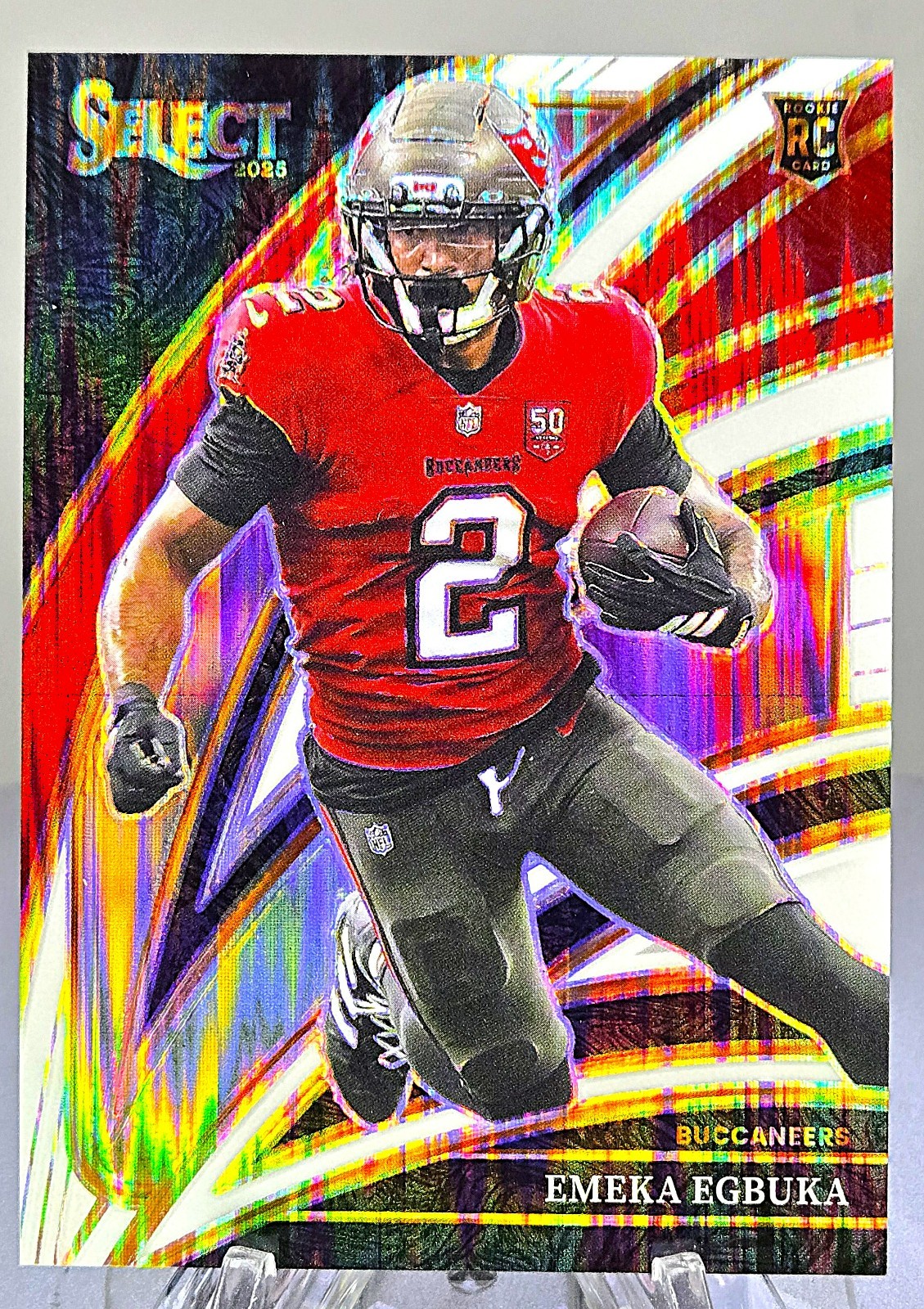 2025 Panini Select Football - Club Level - White Shock /799 - Emeka Egbuka