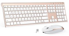 Vssoplor Wireless Keyboard and Mouse Set 2.4GHz, Rechargeable, Model Vk15-3