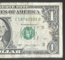 $1 Fancy Serial Historical Date Note March 26th, 1876 (3/26/1876) (C18760326B)