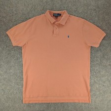 Polo Ralph Lauren Polo Shirt Mens Large Pink Classic Fit Short Sleeve Cotton