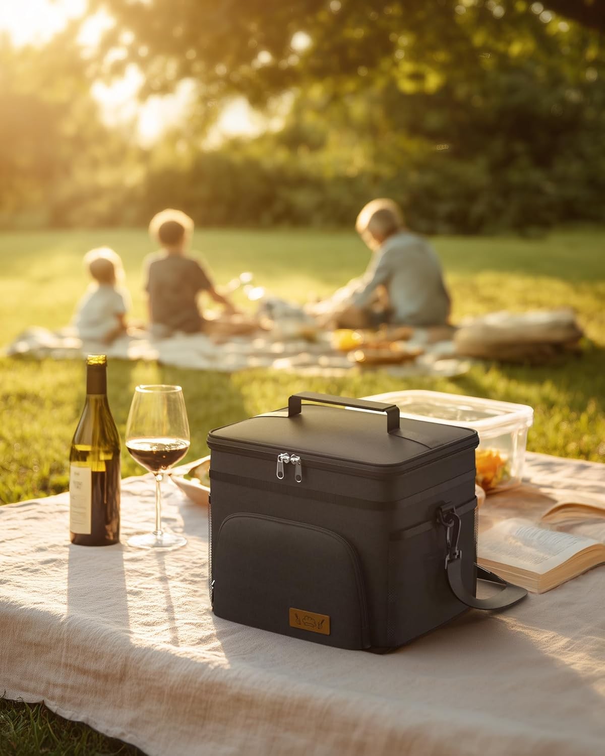 HOTOR Insulated Lunch Box for Men & Women - Leak-Proof Cooler Lunch Bag with 4 P