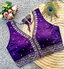 Women's indian blouse, readymade silk heavy bridel ethnic blouse with heavy work