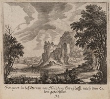 K&Uuml;SELL (*1626) nach BAUR (*1607), Heizberg, Steiermark. Alpenlandschaft,  1681,