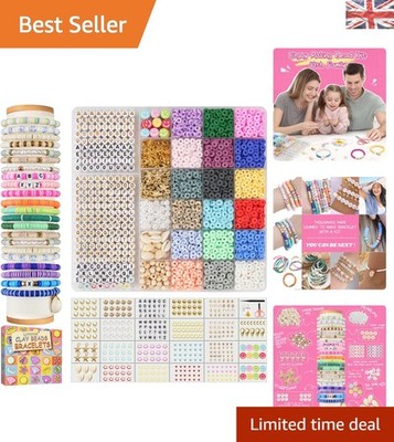 6000 Stück Ton Perlen Schmuck Herstellung Kit-Perfekt für Teen Freundschaft Armbänder