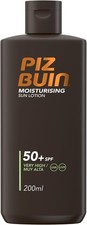 Piz Buin Moisturising Sun Lotion SPF 50+ (200ml), Triple-Resistance Sunscreen