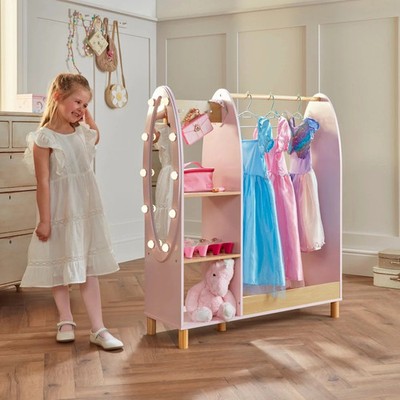 Dimples Wooden Dress Up Rack with Light-Up Mirror | eBay