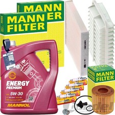 MANN INSPEKTIONSPAKET+MANNOL 5W-30 MOTORÖL passend für TOYOTA AURIS RAV 4 VERSO