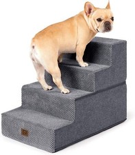 4-Step Dog Steps for High Bed Pet Stairs Non-Slip Balanced Dog Indoor Ramp New