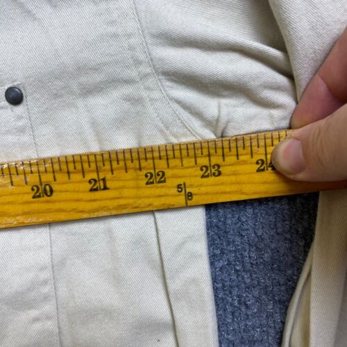 High Sierra Mens Button Up Shirt Medium Beige Brown Denim Long Sleeve Collared - Picture 3 of 5