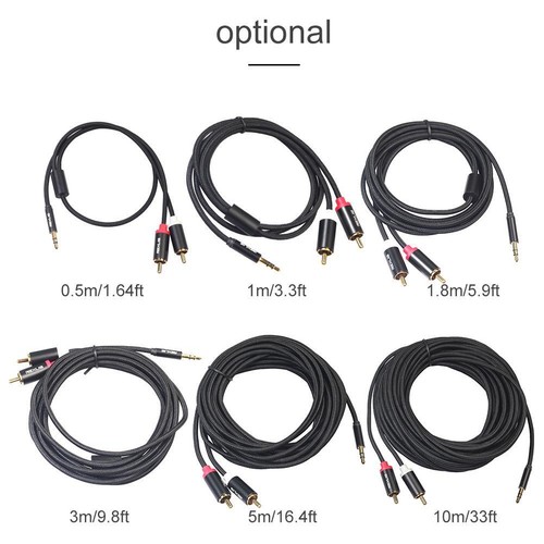 Premium Cinch zu Aux Kabel 3,5mm Klinke Audio 2x Cinch RCA Stecker auf Klinke - Bild 6 von 17
