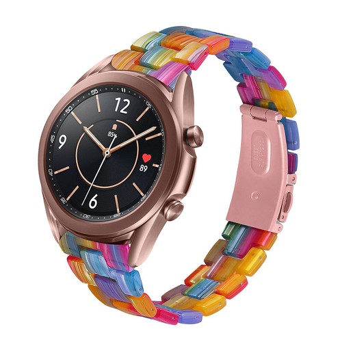 For Samsung Galaxy Watch 3 41/45MM Resin Wrist Strap Stainless Steel Watch Band - Picture 2 of 31