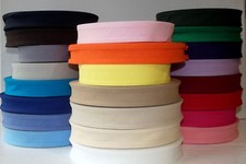 Bias Binding Tape 100% Plain Cotton 25mm wide 1 2 3 5 or 10m  Over 20 Colours
