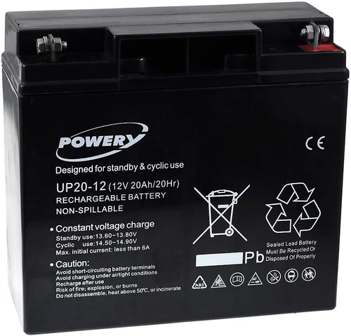 Batterie gel-plomb UP20-12 12V 20Ah (remplace les 18Ah)