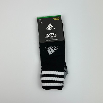Adidas Soccer Socks SMALL Copa Zone Cushion Arch Ankle Compression Socks, Black