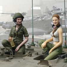 Unassembled Unpainted1/16 resins Modern IDF female tank crew  figure MODEL KIT 