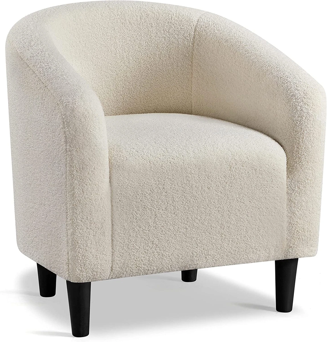 Yaheetech Tub Chair Fuzzy Accent Armchair Sherpa Fabric Club