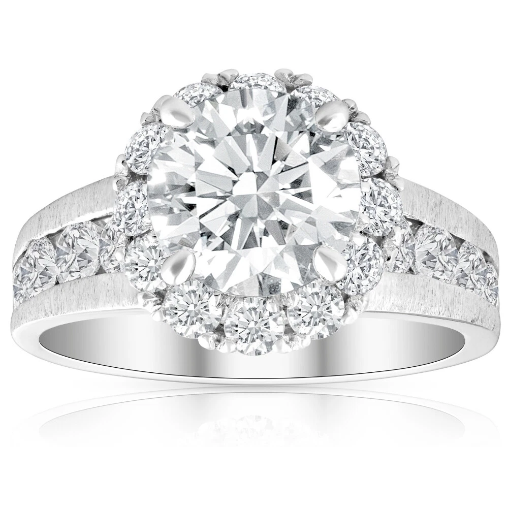14k white gold halo engagement ring deals