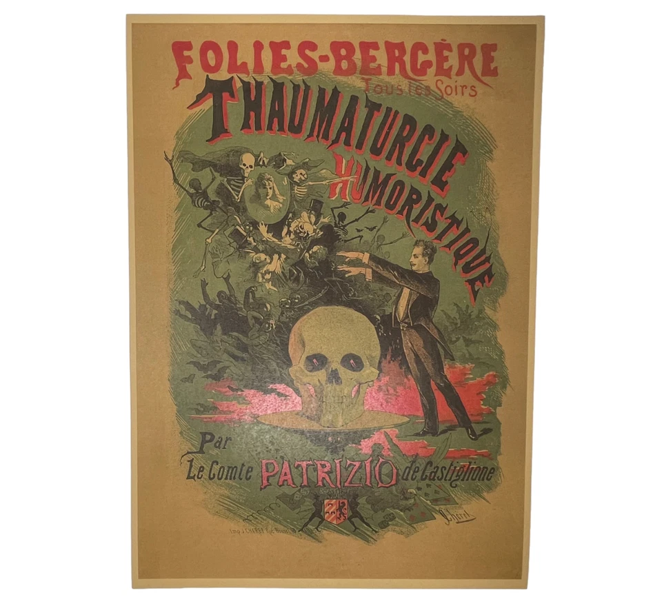 Circus Poster Magic Show Freak Show Posters Skulls Ghosts Skeletons Wall Art - Image 3 of 4