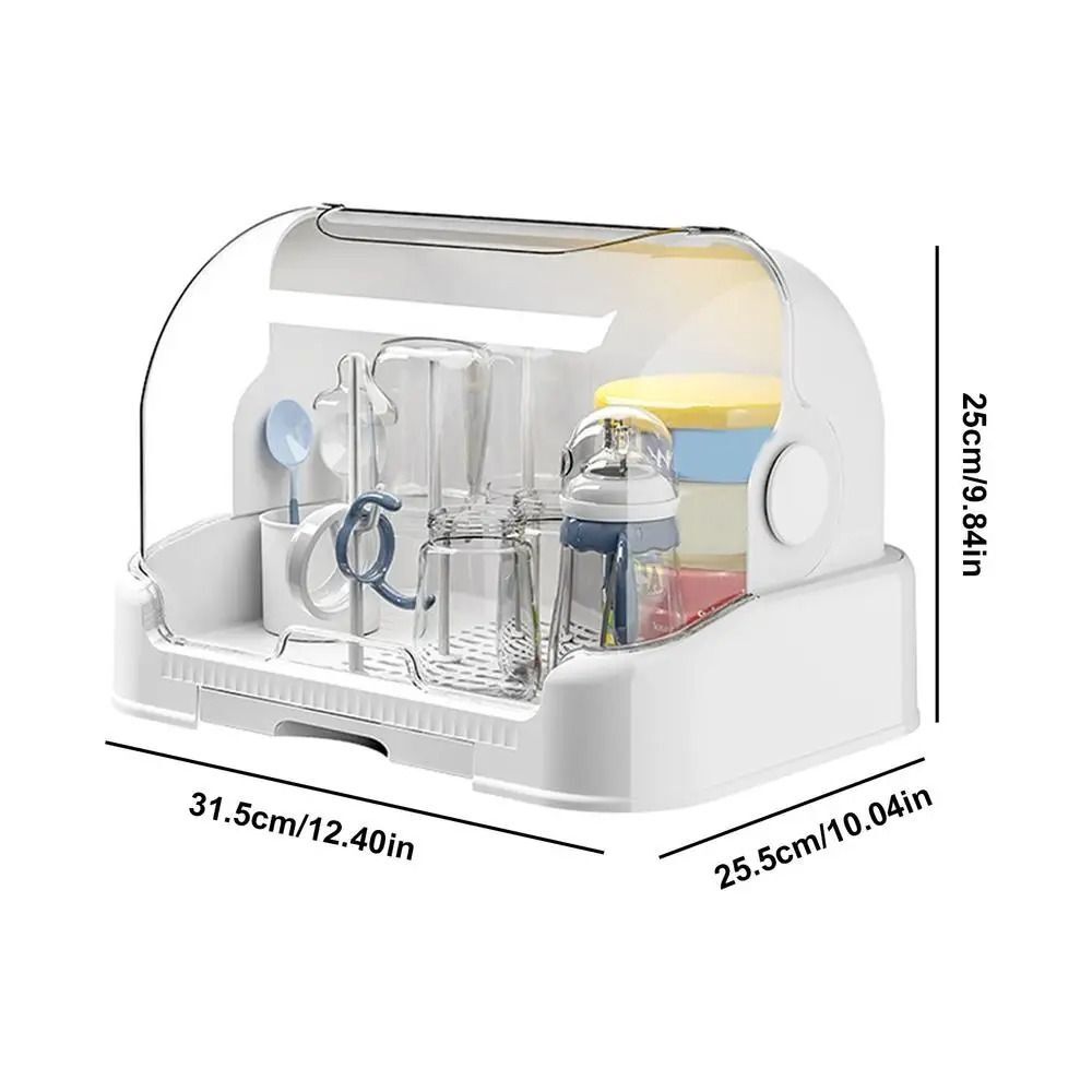 Plastic Baby Bottle Storage Box with Cover Dryer Bottle Dustproof Box