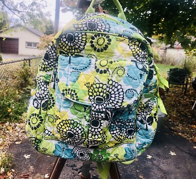 Vera Bradley Iconic Campus Backpack Wildflower Paisley Quilted