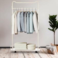 Clothes Rack Movable Coat Rack Organizer Coat Rack with Storage Basket for Home