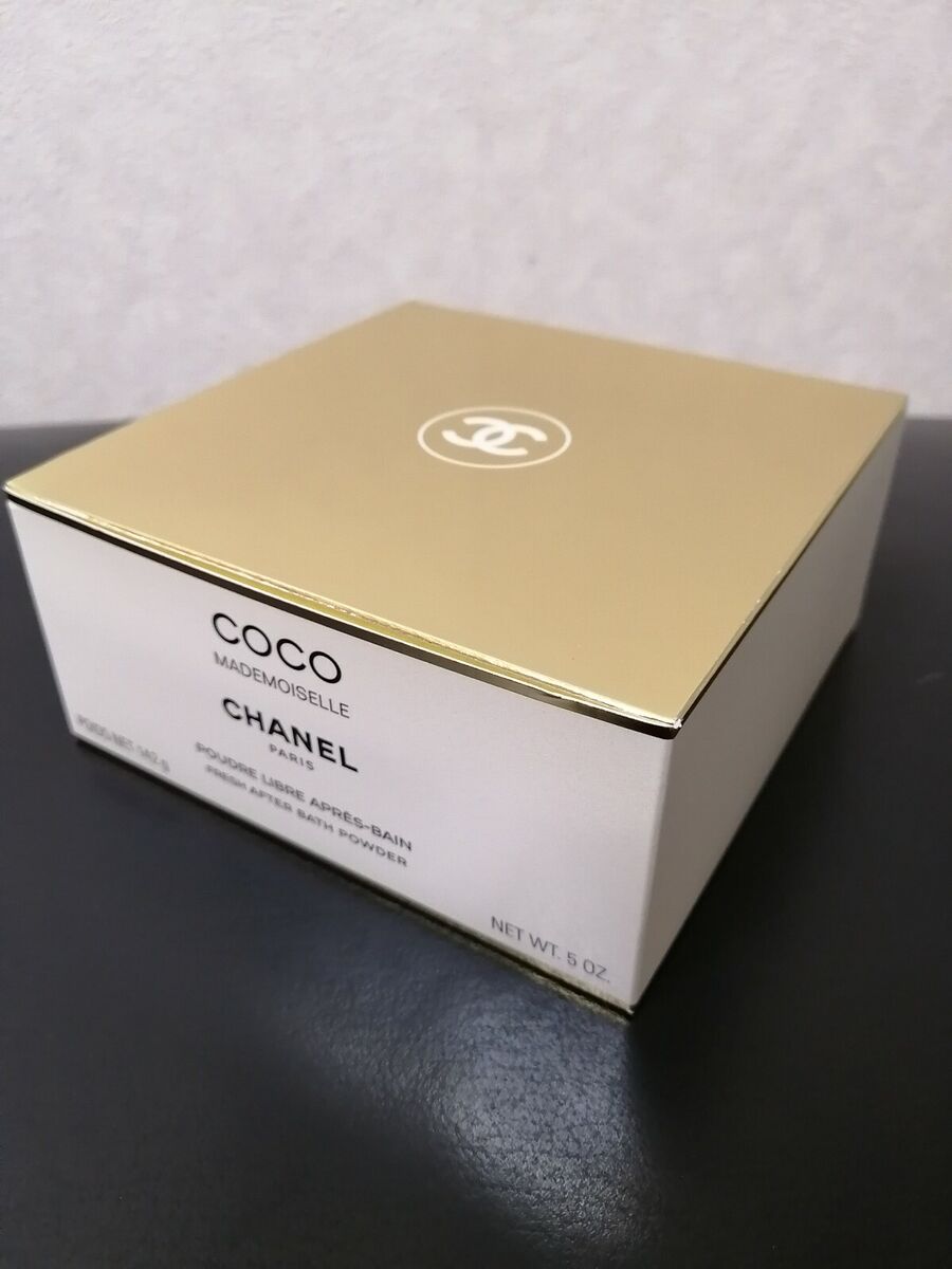 CHANEL COCO MADEMOISELLE FRESH AFTER BATH BODY POWDER 142g 5 oz puff