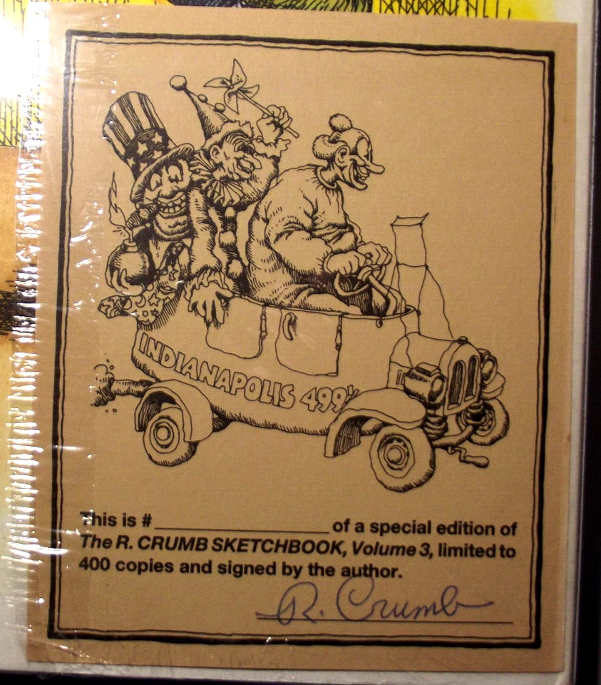 Taschen R CRUMB SKETCHBOOK VOLUME 3, 1975-1982 NEW HC.DJ. Sealed & Signed Card - Image 3 of 4