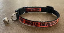 1/2 inch Wide Harley Cat Collar 2 Sizes on Nylon Webbing