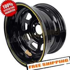 Aero Race Wheels 50-184710 15x8 50 Series Black Roll-Formed Race Wheel