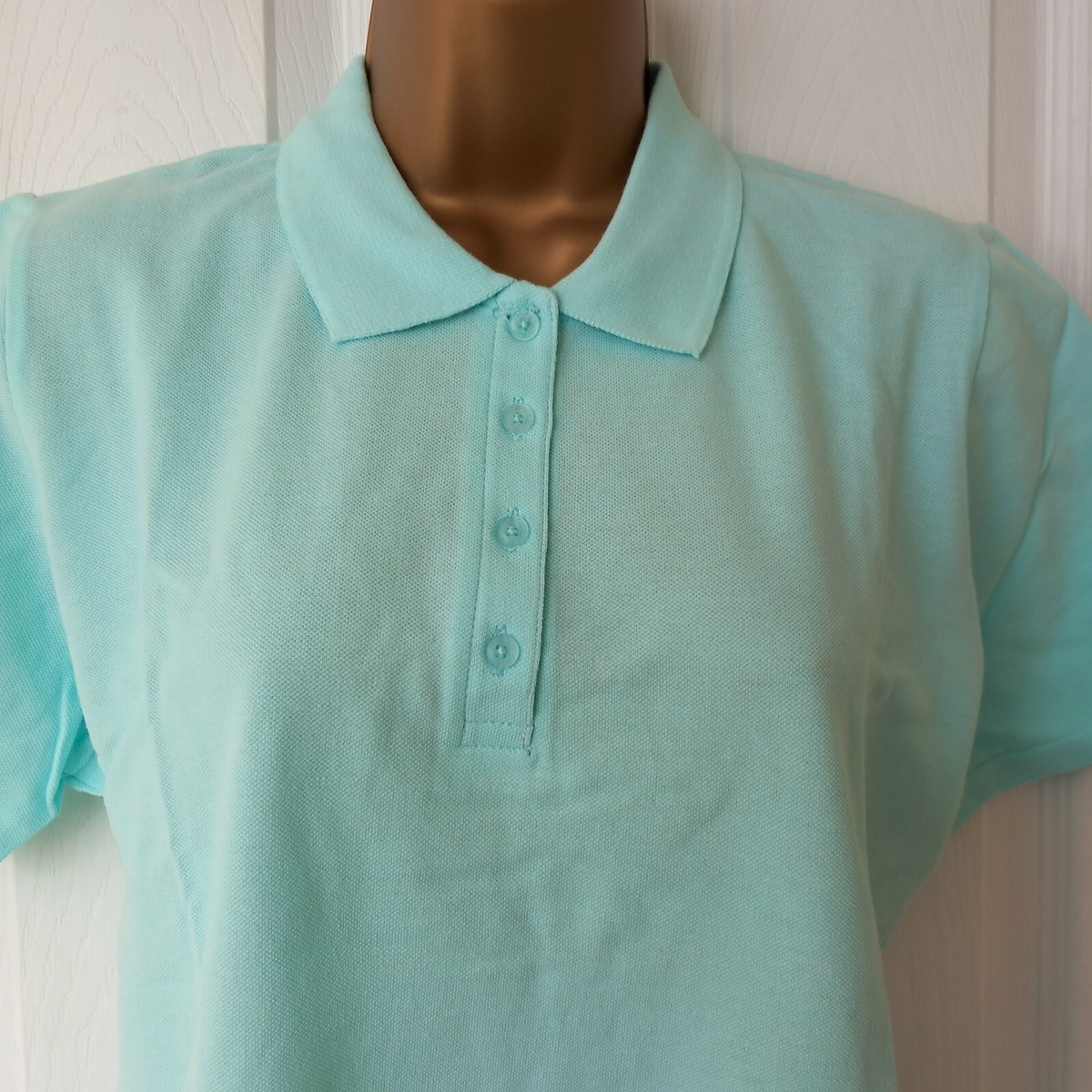 Golf Co Ladies Polo Shirt Mint Green Aqua Size Medium NEW UK