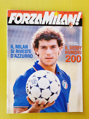Forza Milan 10 Oktober 1986 Donadoni-Liedholm-Carlos Lavado-Fossa der Leoni