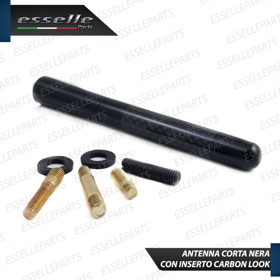 ANTENNA CORTA 12 CM NERO FINITURA CARBONIO PER MINI COOPER R56 - Immagine 3 di 4