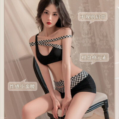 Woman Sexy Lingerie Hot Secretary Uniform Top Miniskirt Cosplay Teacher  Costume