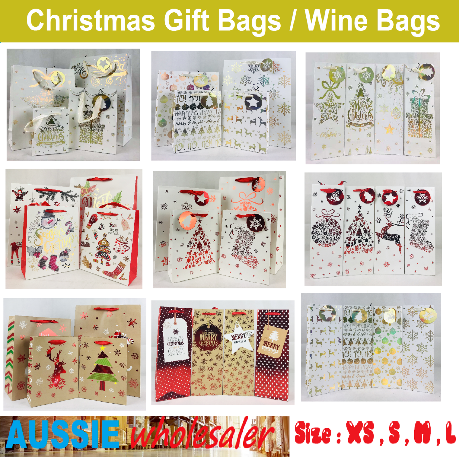 28 x 47 Bulk 144 Pc Jumbo Holiday Paper Gift Bags  Oriental Trading
