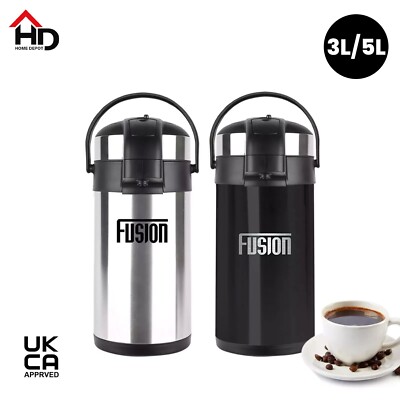 Vacuum Airpot Insulated Flask Stainless Steel Hot Tea Coffee