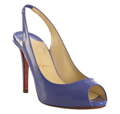 Nuovo Christian Louboutin Donna Fionda 100 pelle Lucida Viola - Main Image