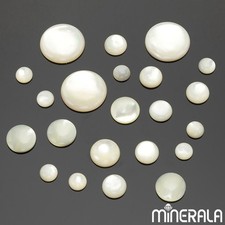 NATURAL FRESHWATER MOTHER OF PEARL SHELL ROUND CABOCHON 2mm-30mm WP000B8