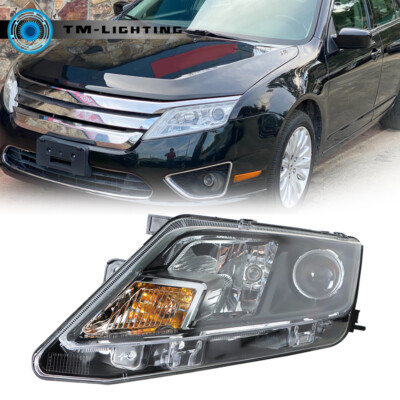 For 2010-2011 12 Ford Fusion Driver Left Side Black Projector Headlight Headlamp