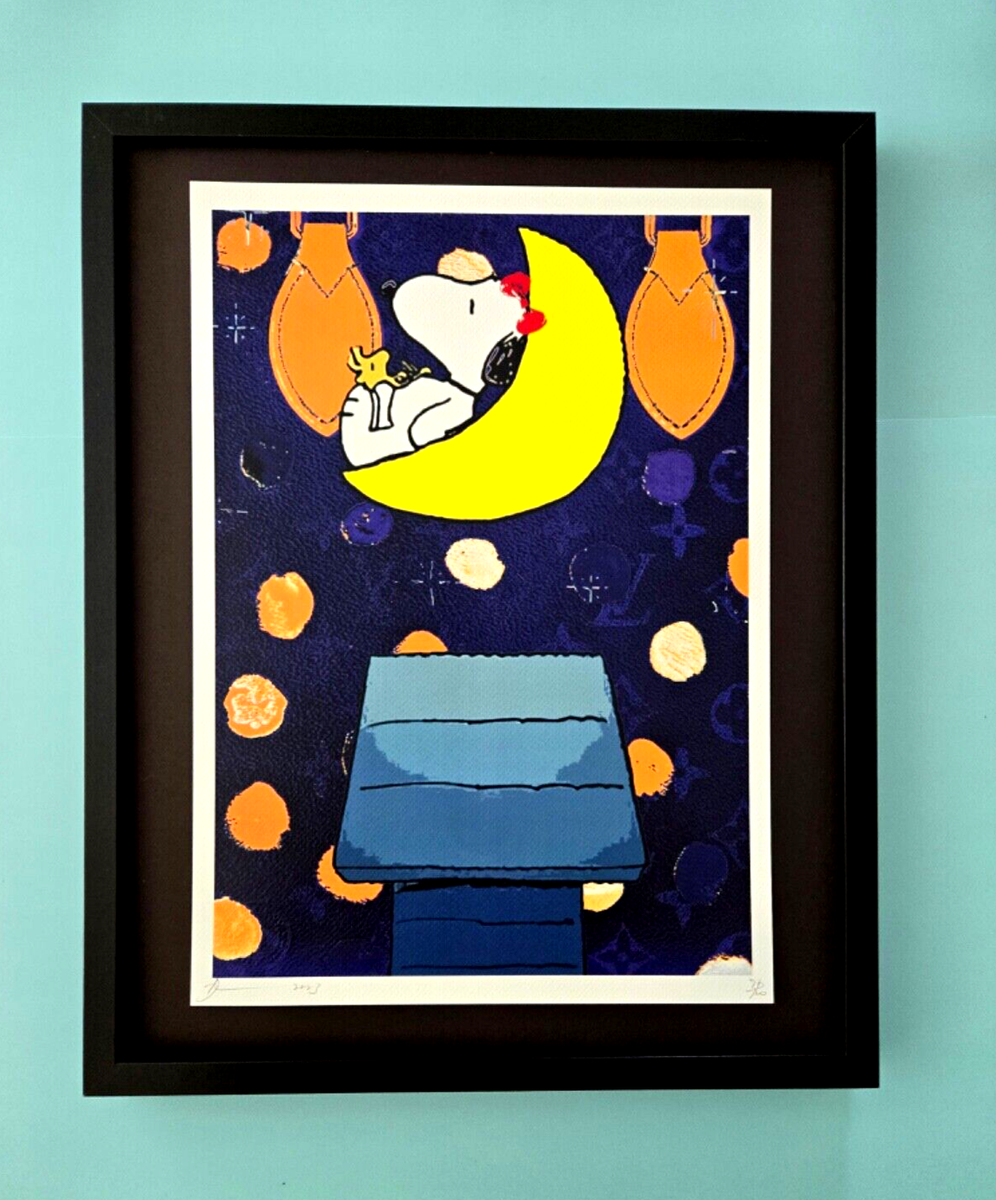 🔥Death NYC Large Framed 16x20in Pop Art Graffiti COA SNOOPY