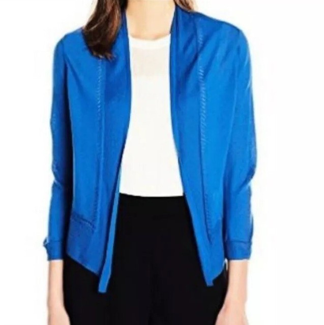 anne klein broderie cropped lace cardigan