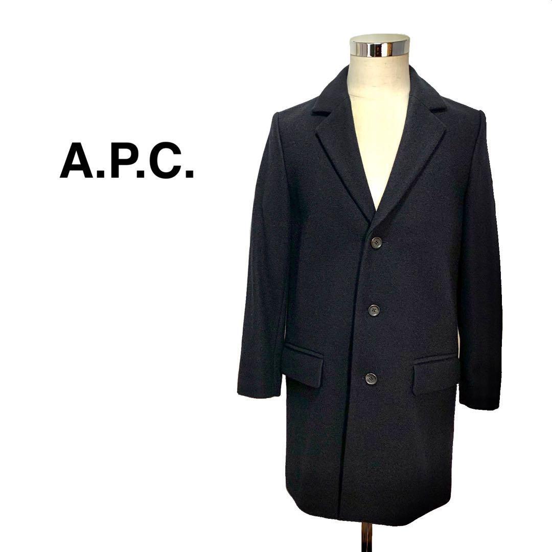 Apace 3 Button Melton Wool Chester Coat Dark Blue | eBay Apace 3 Button Melton Wool Chester Coat Dark Blue | eBay