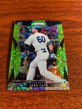 2019 Panini Prizm #2 Jake Cave Rookie Card Lime Green Donut Circle Prizm #'d/199