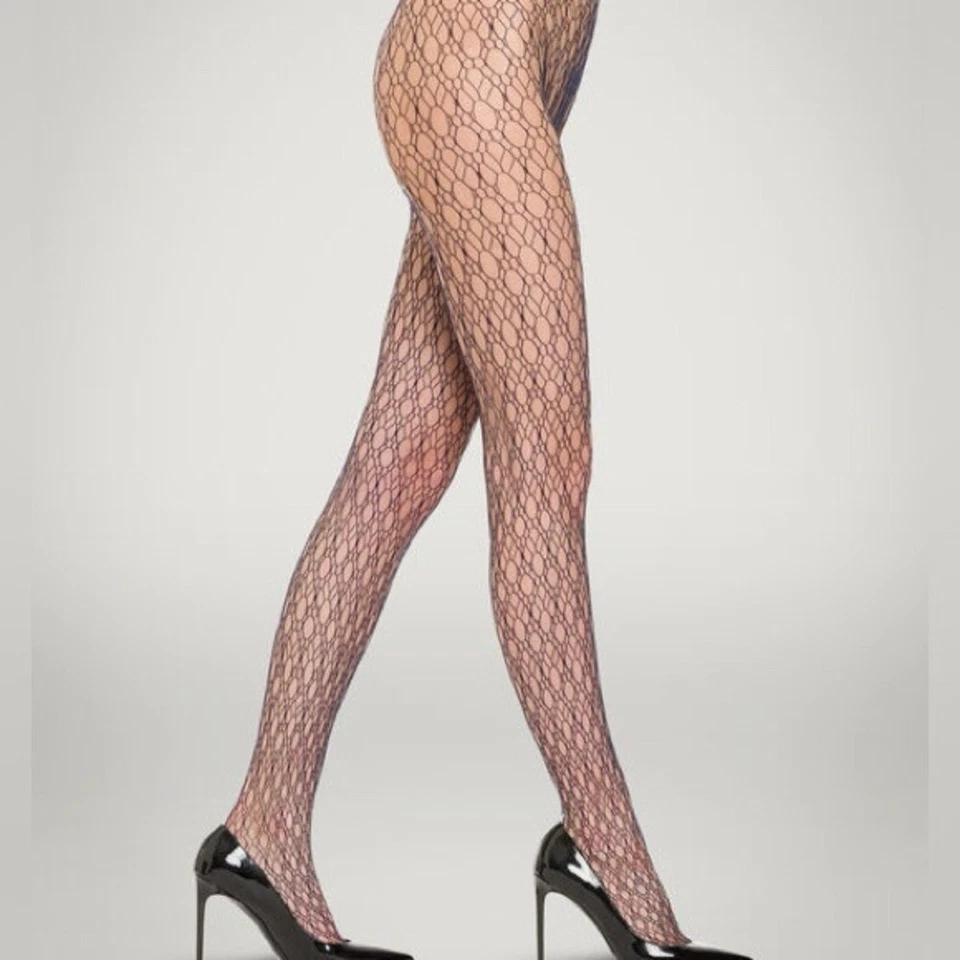 MALLAS DE RED WOLFORD ART DECO NEGRAS TALLA GRANDE NUEVAS SIN ETIQUETAS Foto 3 de 4