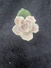 Set Of 4 Ceramic Handmade, Hand Painted Roses Pink Purple Yellow Two Toned 2x2x2 — photo 8