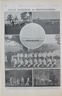 1901 DRUCK ROYAL MARINE ENGINEERING COLLEGE RUDERÜBUNG FREIZEITPLÄTZE 