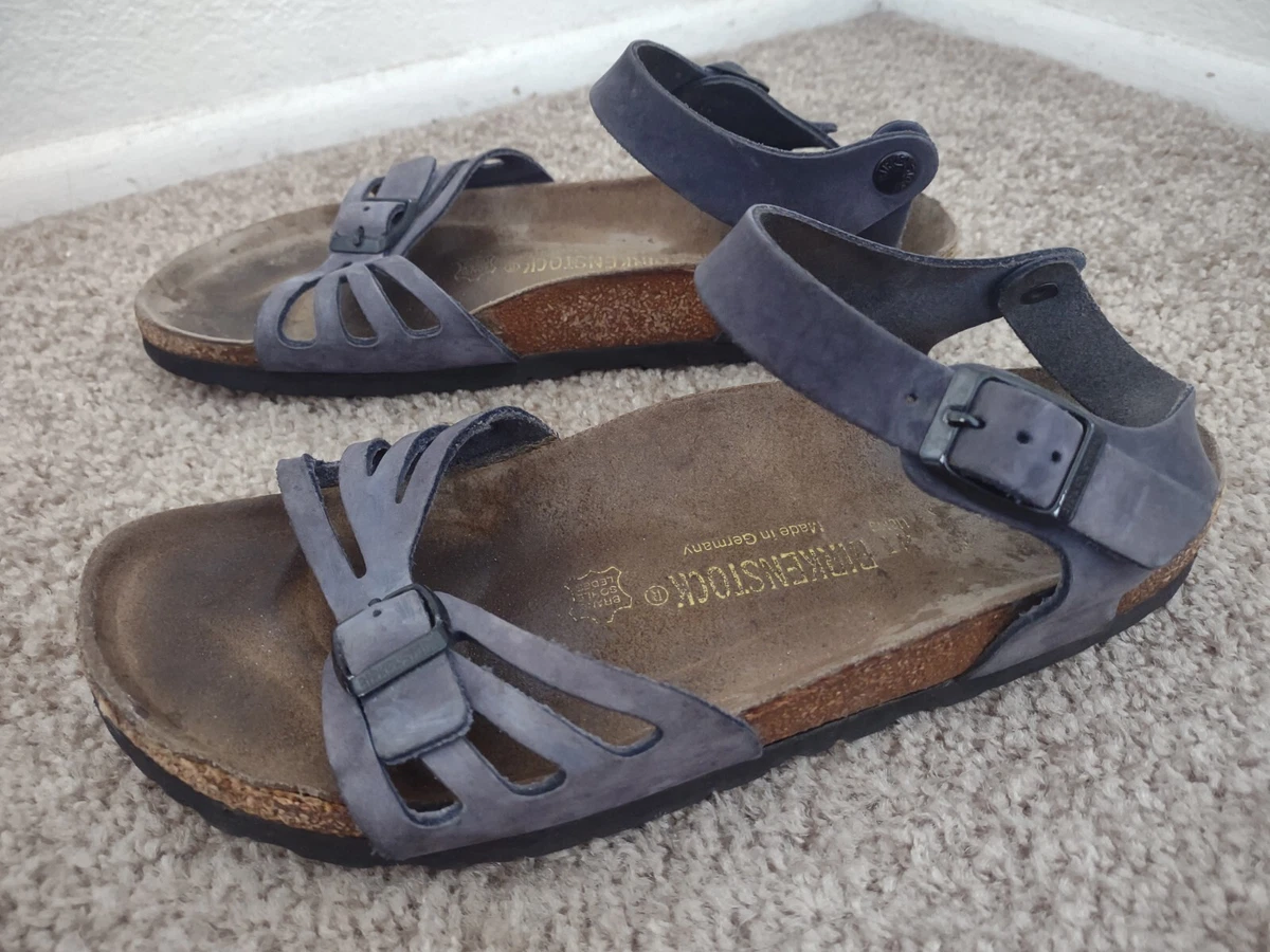 Pardon samenvoegen Skim BIRKENSTOCK Bali Purple Leather Sandals Strappy Women&#039;s Sz 41 US 10 |  eBay