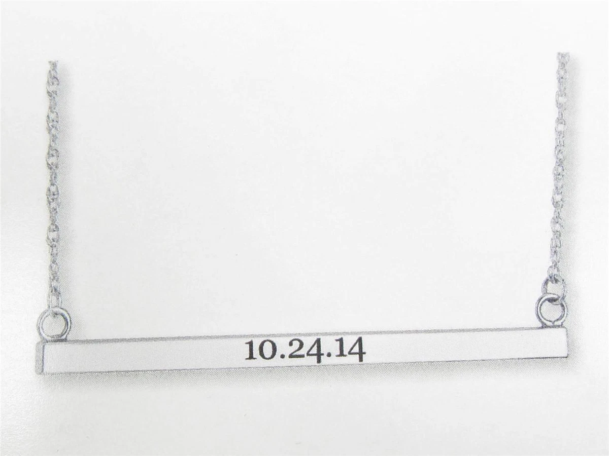 Special Order 10kt Yellow or White Gold Date Bar Design Engraved